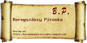 Beregszászy Piroska névjegykártya